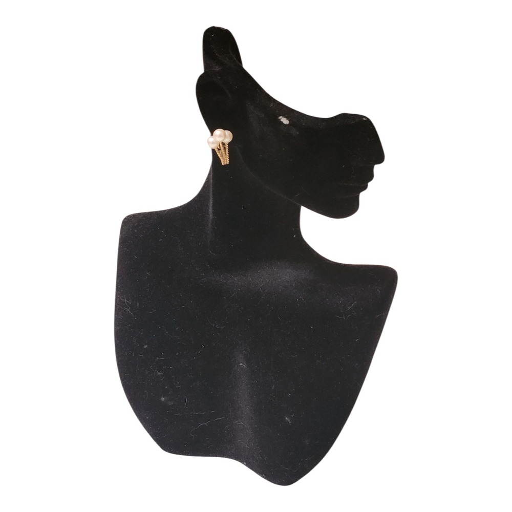 Vintage Winard 1/20 12K Gold Filled Faux Pearl‎ Clip On Earrings